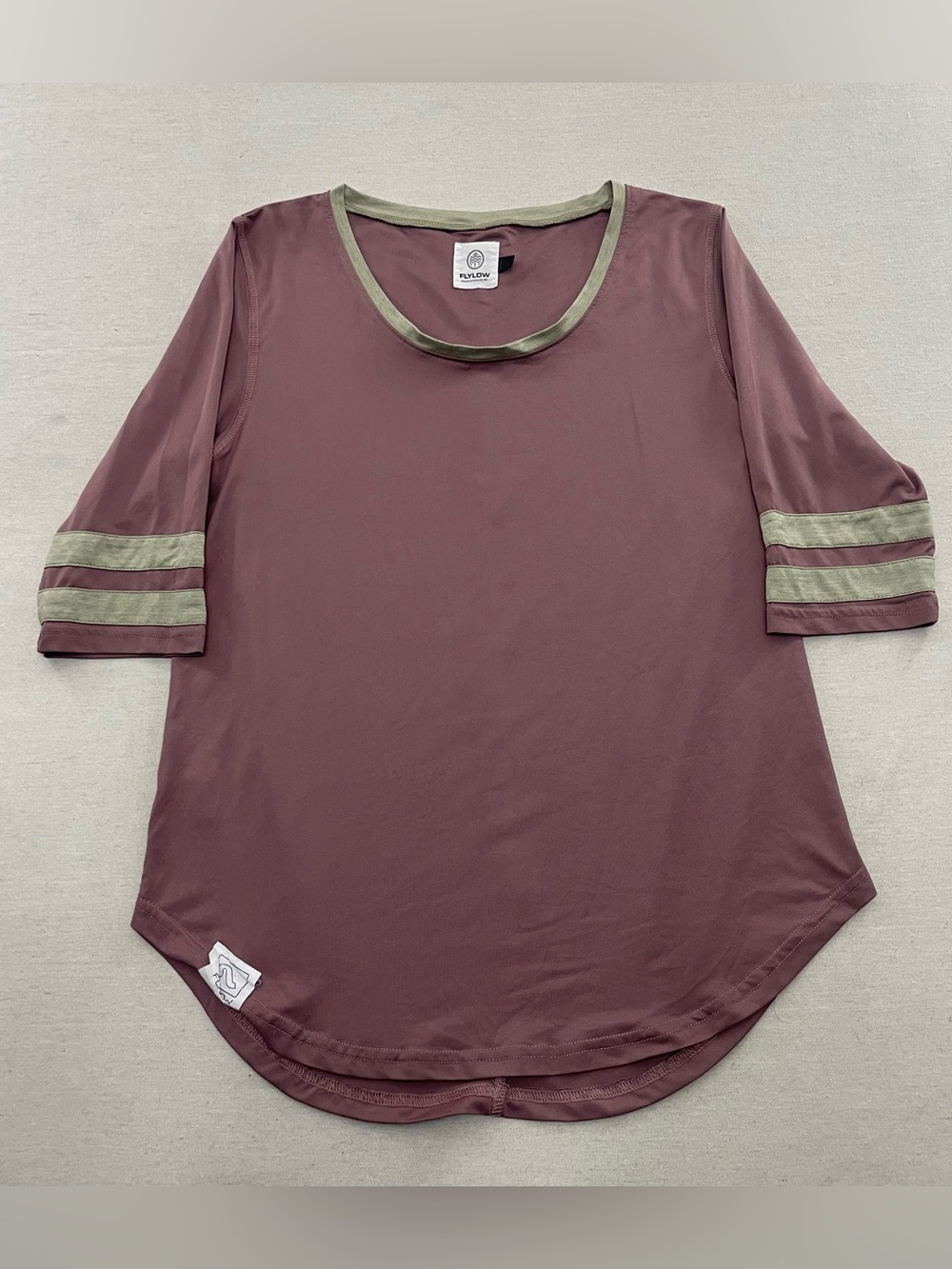 Flylow Hawkins Ringer Shirt Women's M 3/4 Sleeve Mountain Bike Quick Dry UPF 50+